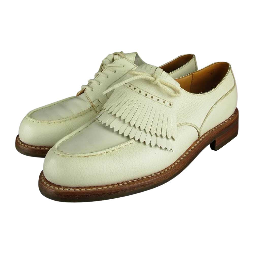 ジェイエムウエストン 415453 31-BZY-641-21 GOLF ゴルフ キルト付き Uチップ シューズ ホワイト系 5/C【中古】