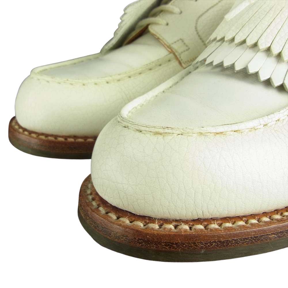 ジェイエムウエストン 415453 31-BZY-641-21 GOLF ゴルフ キルト付き Uチップ シューズ ホワイト系 5/C【中古】