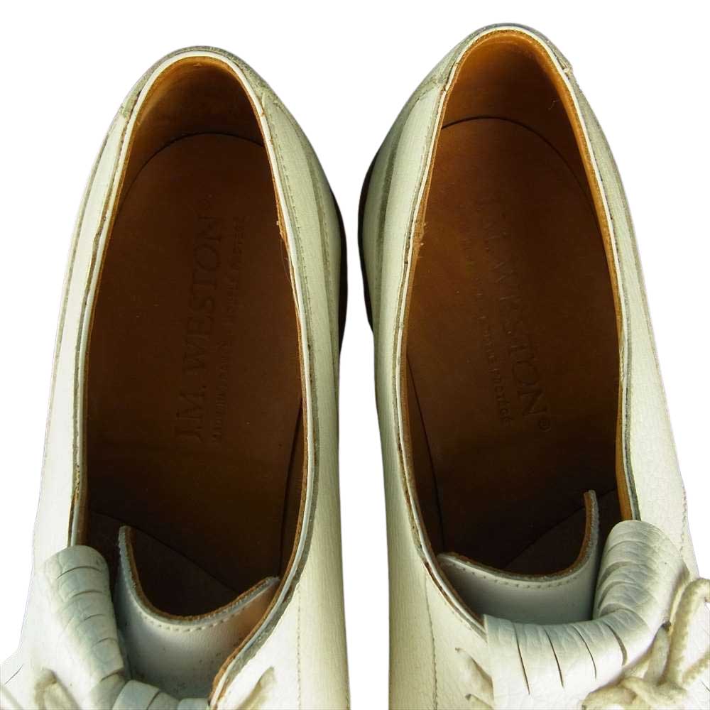 ジェイエムウエストン 415453 31-BZY-641-21 GOLF ゴルフ キルト付き Uチップ シューズ ホワイト系 5/C【中古】