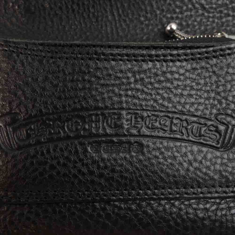CHROME HEARTS クロムハーツ（原本無） 1 ZIP CH クロスボールボタン ジップ ウォレット ブラック系【中古】