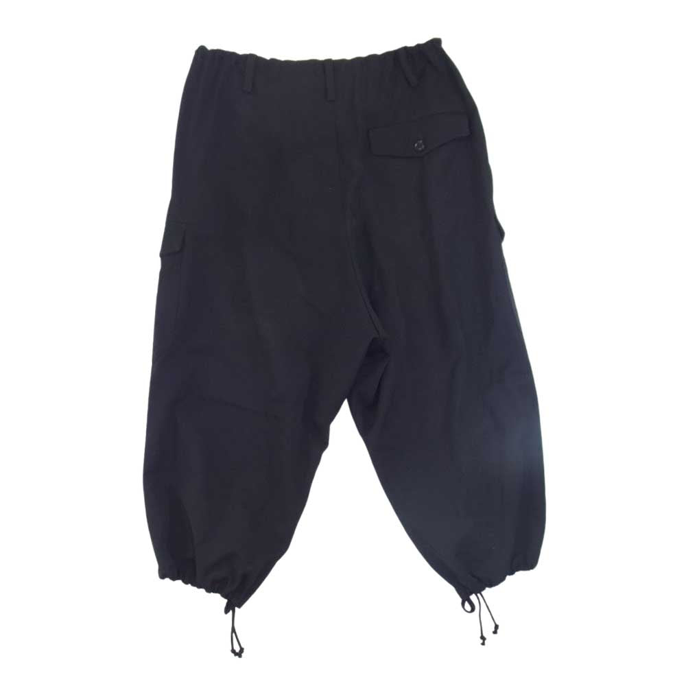 Yohji Yamamoto ヨウジヤマモト Y's ワイズ YD-P13-100 WOOL GABARDINE PARACHUTE LACE PANTS ウールギャバジン パラシュート 紐パンツ ブラック系 01【中古】