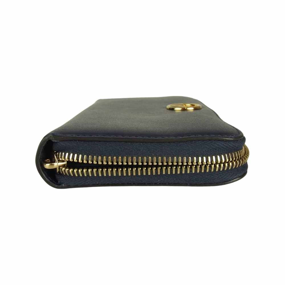 FENDI フェンディ 8M0299 A0K ZIP AROUND WALLET エフイズフェンディ ジップ アラウンド ウォレット ネイビー系【中古】