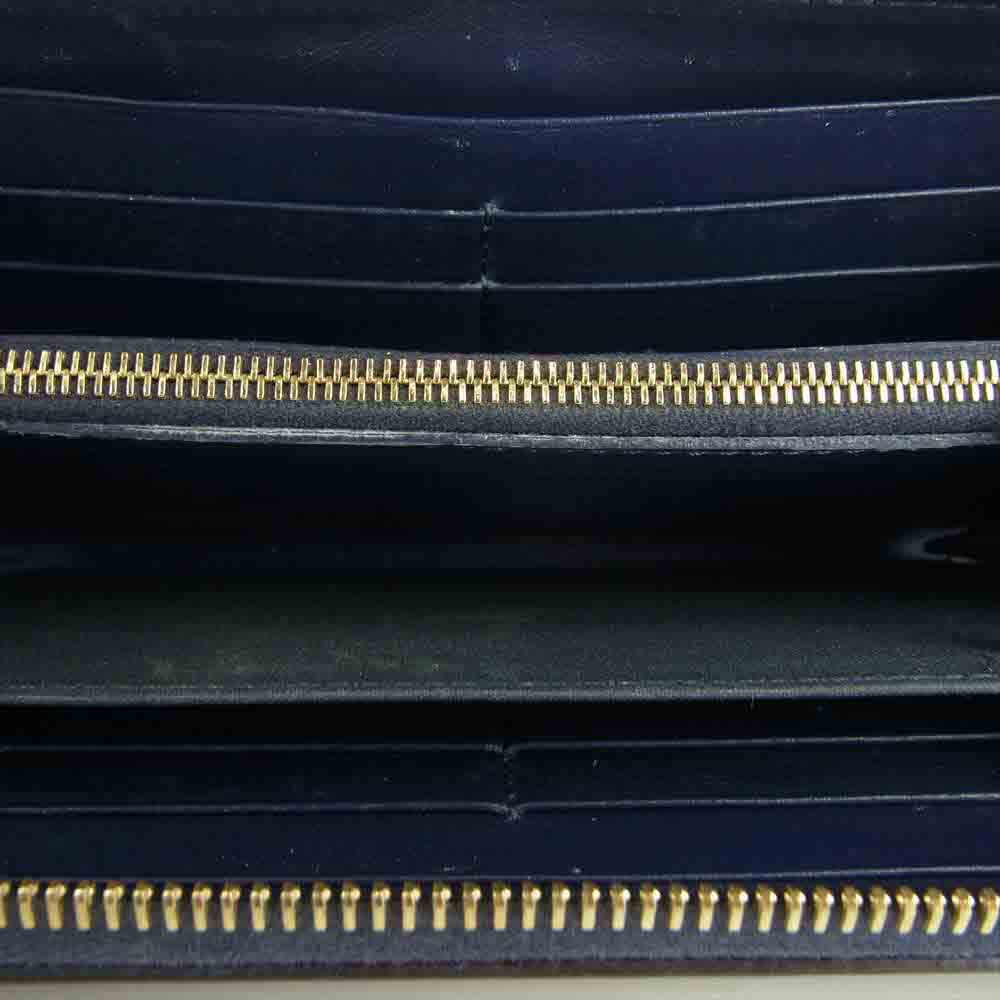 FENDI フェンディ 8M0299 A0K ZIP AROUND WALLET エフイズフェンディ ジップ アラウンド ウォレット ネイビー系【中古】
