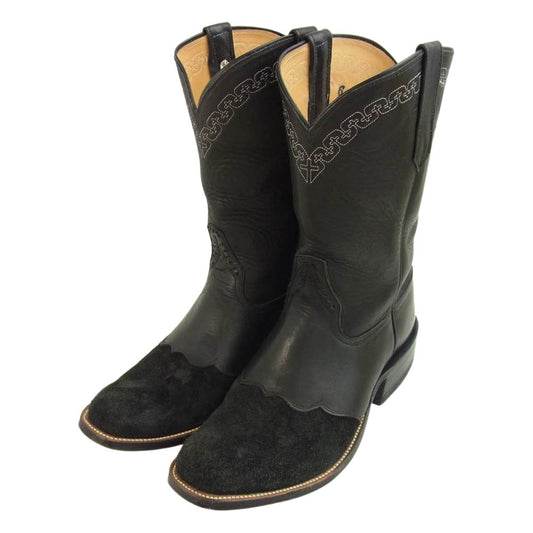 RIOS OF MERCEDES リオスオブメルセデス 6171K Roper スエード＆スムースレザー ローパー ブーツ ブラック系 10【中古】