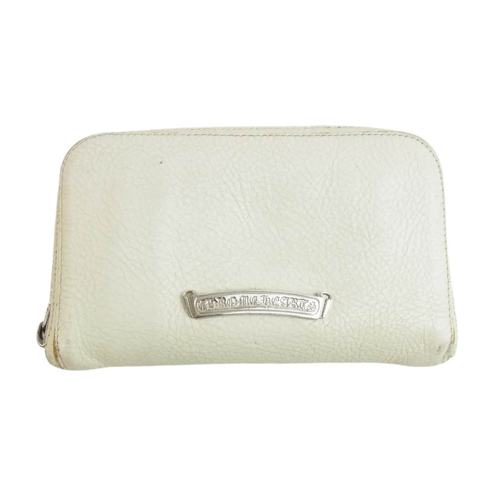 CHROME HEARTS クロムハーツ（原本無） REC F ZIP MINI ミニ ジップ ウォレット ホワイト系【中古】