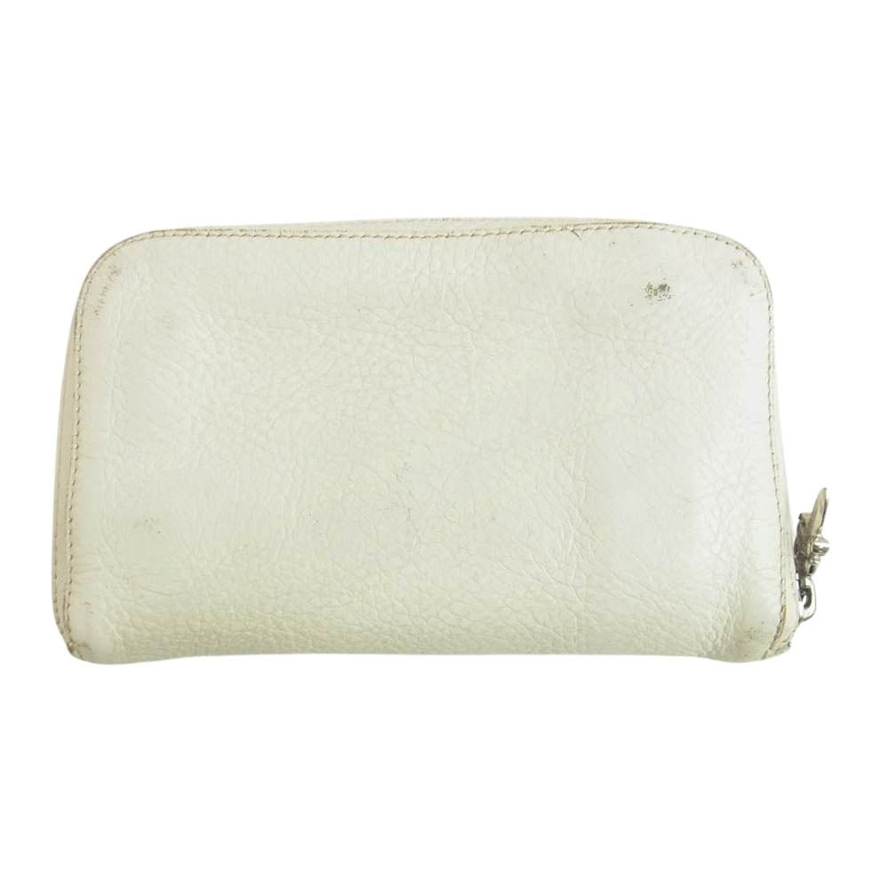 CHROME HEARTS クロムハーツ（原本無） REC F ZIP MINI ミニ ジップ ウォレット ホワイト系【中古】