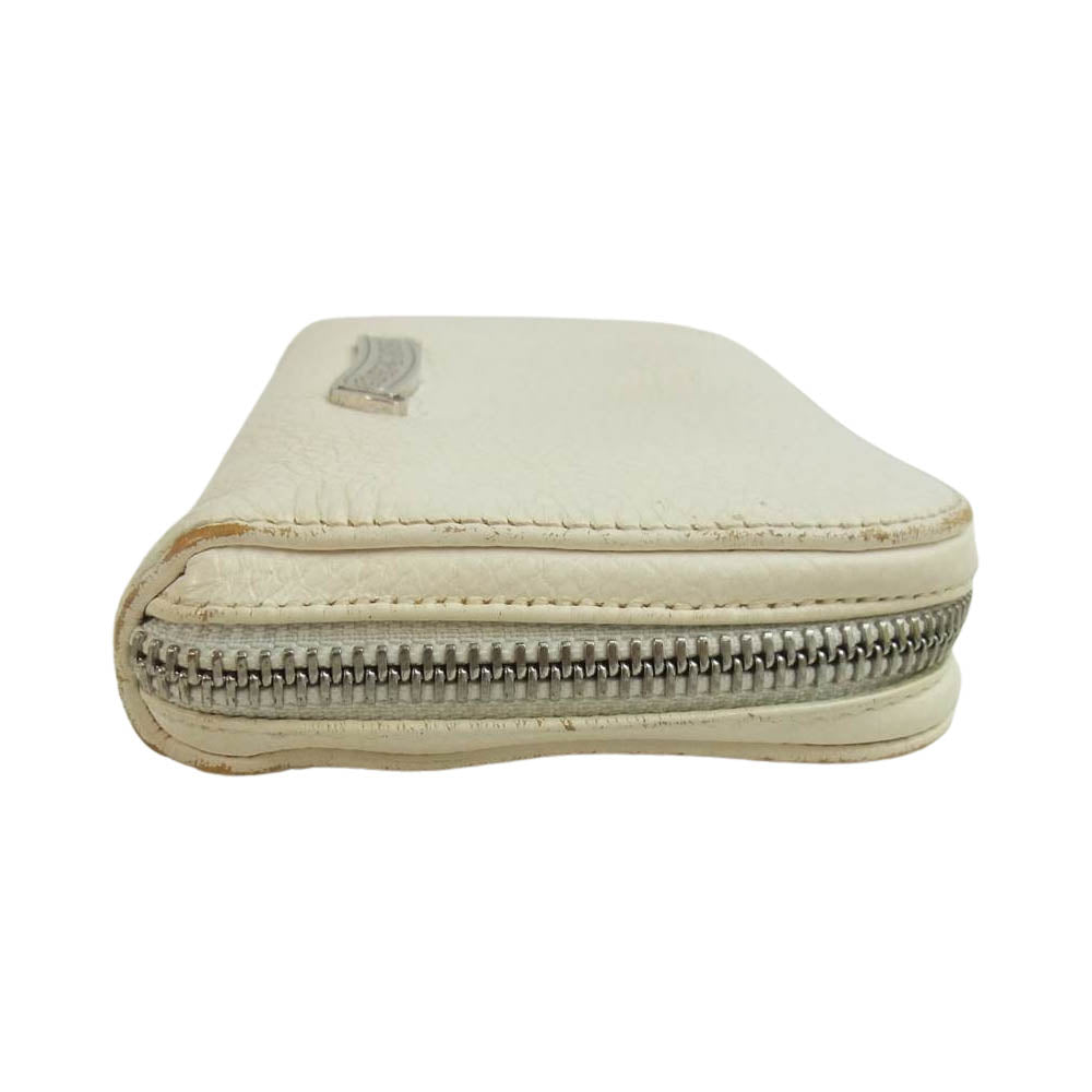 CHROME HEARTS クロムハーツ（原本無） REC F ZIP MINI ミニ ジップ ウォレット ホワイト系【中古】