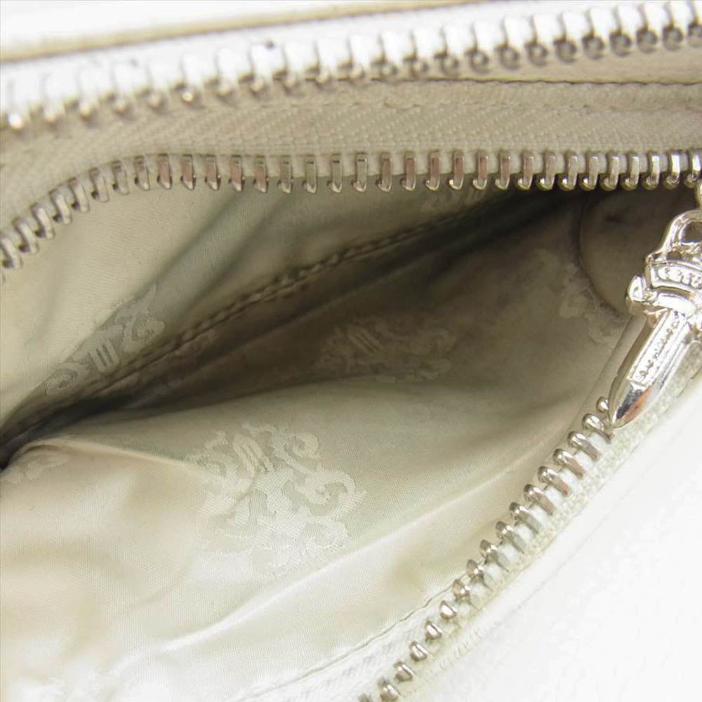 CHROME HEARTS クロムハーツ（原本無） REC F ZIP MINI ミニ ジップ ウォレット ホワイト系【中古】