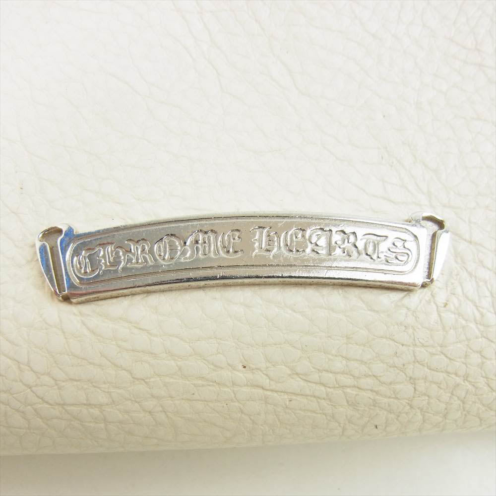 CHROME HEARTS クロムハーツ（原本無） REC F ZIP MINI ミニ ジップ ウォレット ホワイト系【中古】