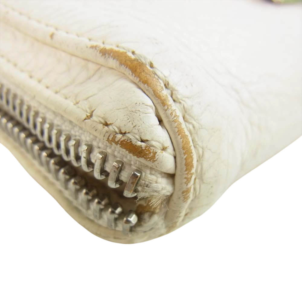 CHROME HEARTS クロムハーツ（原本無） REC F ZIP MINI ミニ ジップ ウォレット ホワイト系【中古】