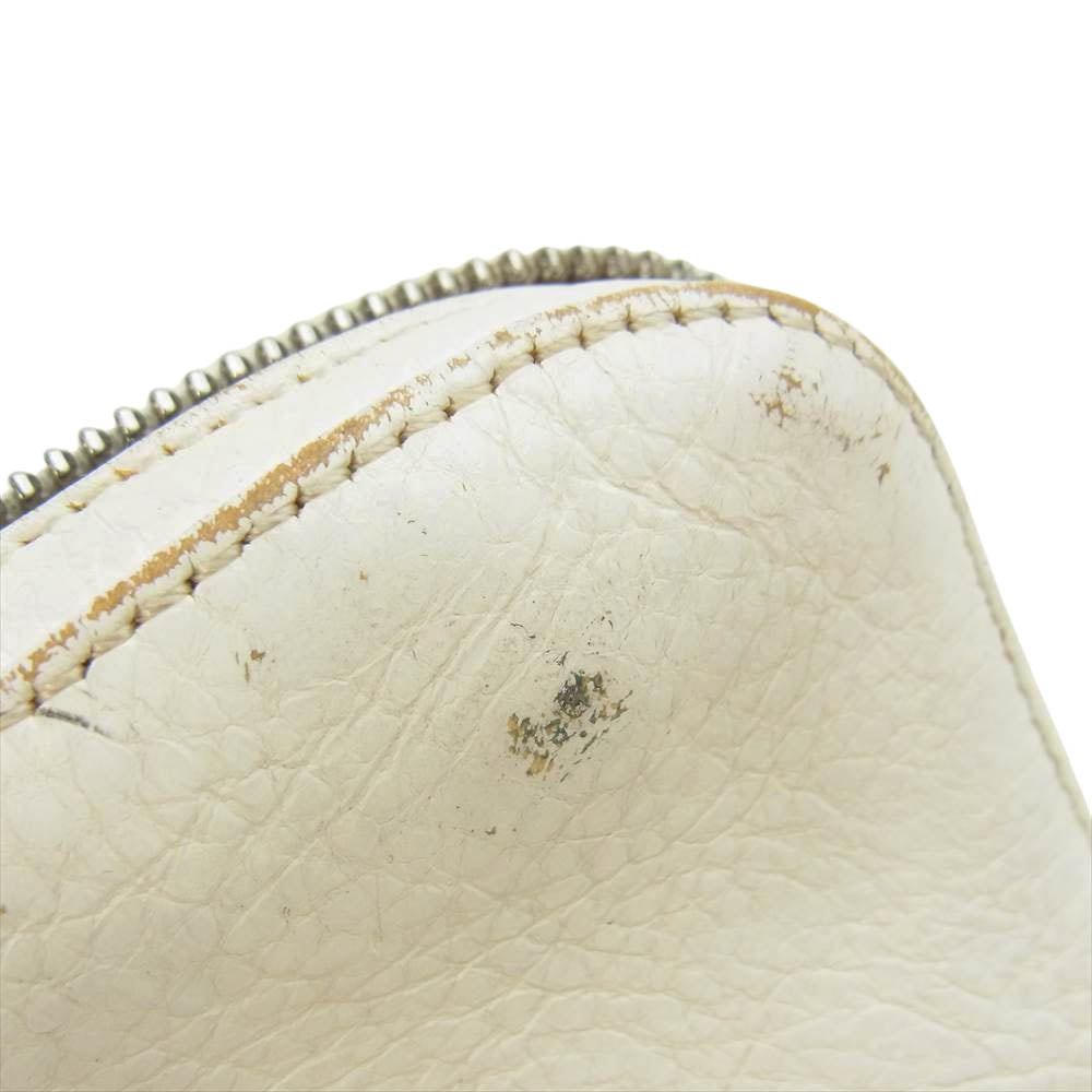 CHROME HEARTS クロムハーツ（原本無） REC F ZIP MINI ミニ ジップ ウォレット ホワイト系【中古】