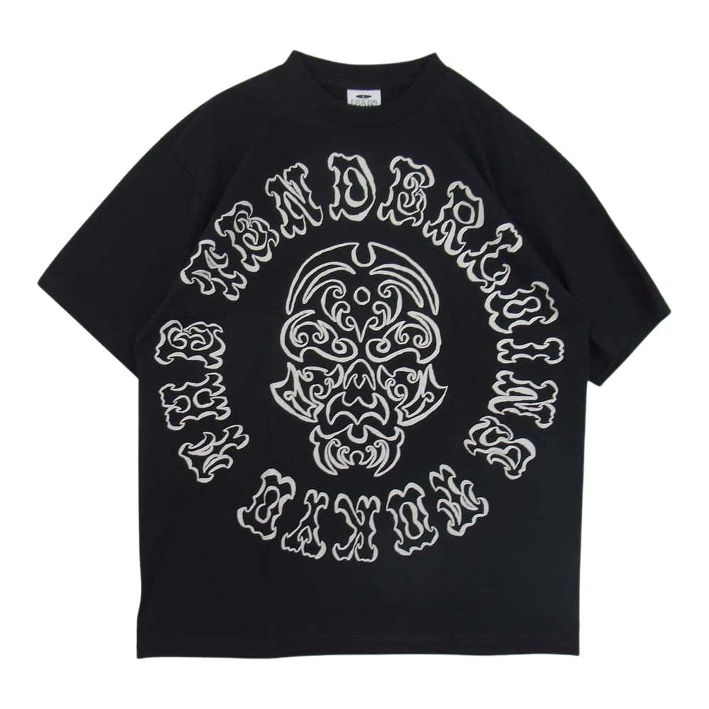 TENDERLOIN テンダーロイン TEE BBS ボルネオスカル プリント 半袖 Tシャツ ブラック系 L【美品】【中古】