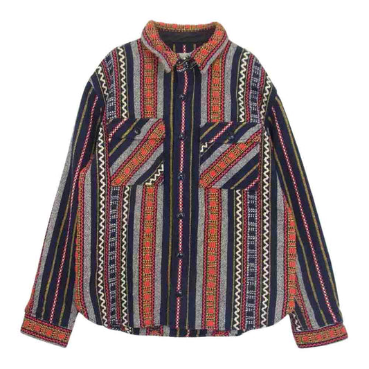 TENDERLOIN テンダーロイン Native SHT JKT ネイティブ シャツ ジャケット ネイビー系 M【中古】