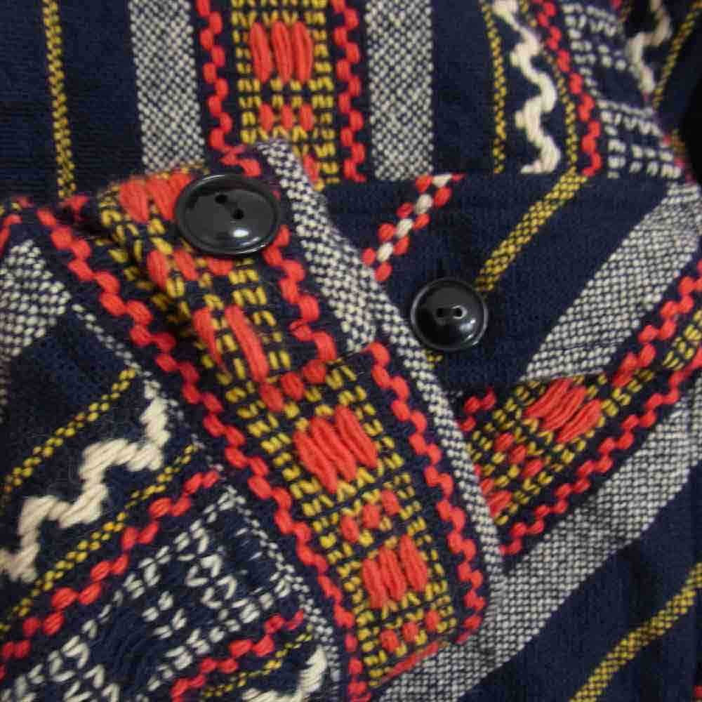 TENDERLOIN テンダーロイン Native SHT JKT ネイティブ シャツ ジャケット ネイビー系 M【中古】