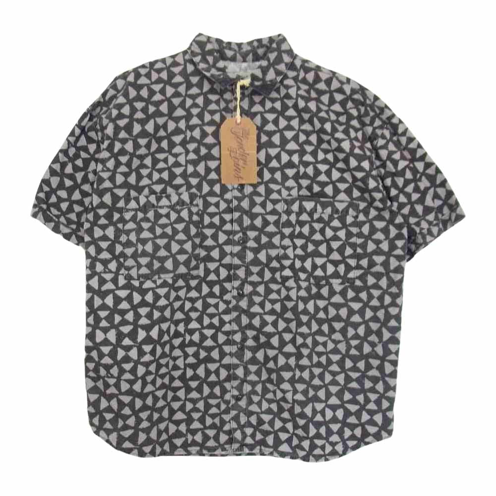 TENDERLOIN テンダーロイン SLUB SHT T S/S スラブ トライアングル 半袖 シャツ グレー系 L【中古】