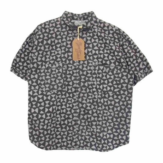 TENDERLOIN テンダーロイン SLUB SHT T S/S スラブ トライアングル 半袖 シャツ グレー系 L【中古】