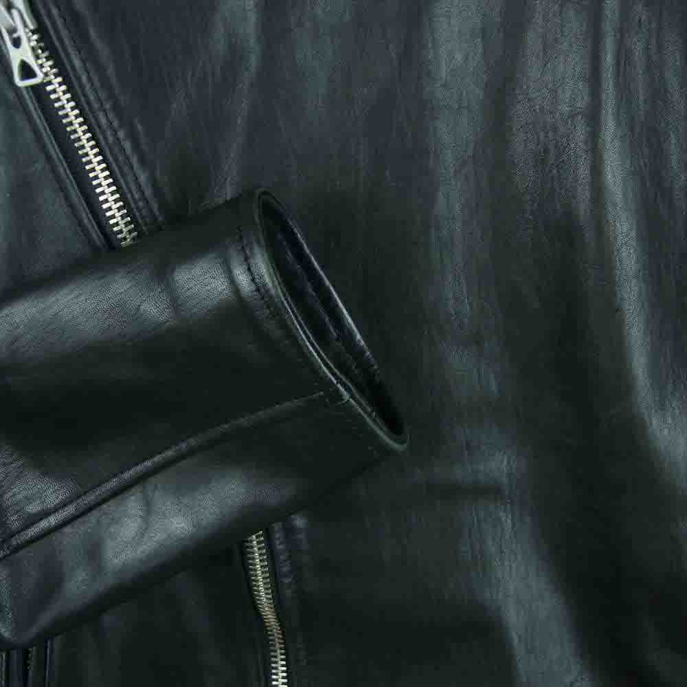 BRU NA BOINNE ブルーナボイン 5080 裏地総柄 ホースハイド アラン レザー ジャケット 日本製 ブラック系 1【中古】