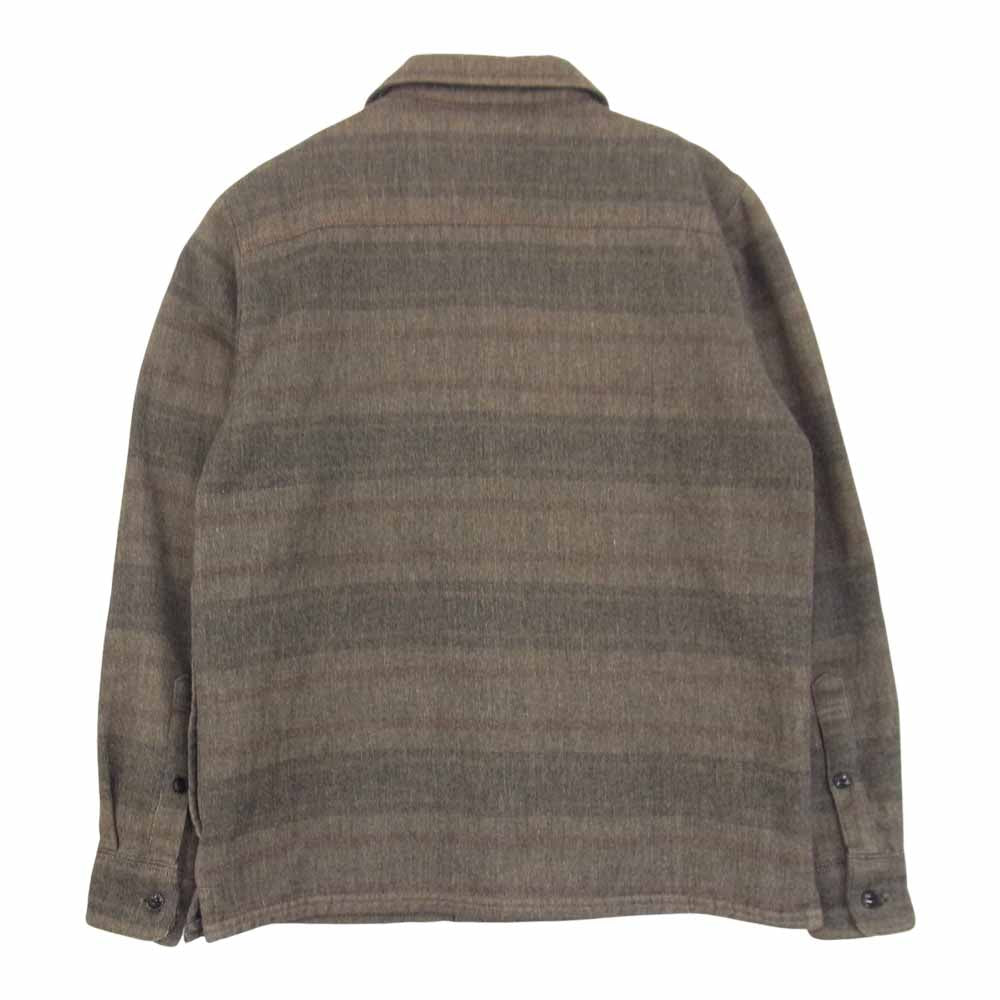 NEIGHBORHOOD ネイバーフッド 122SPNH-SHM02 PENNY / CW-SHIRT LS 裏ボーダー ウール 長袖 シャツ グレー系 S【中古】