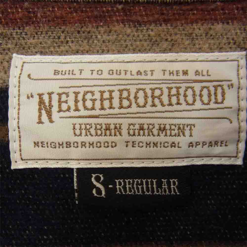 NEIGHBORHOOD ネイバーフッド 122SPNH-SHM02 PENNY / CW-SHIRT LS 裏ボーダー ウール 長袖 シャツ グレー系 S【中古】