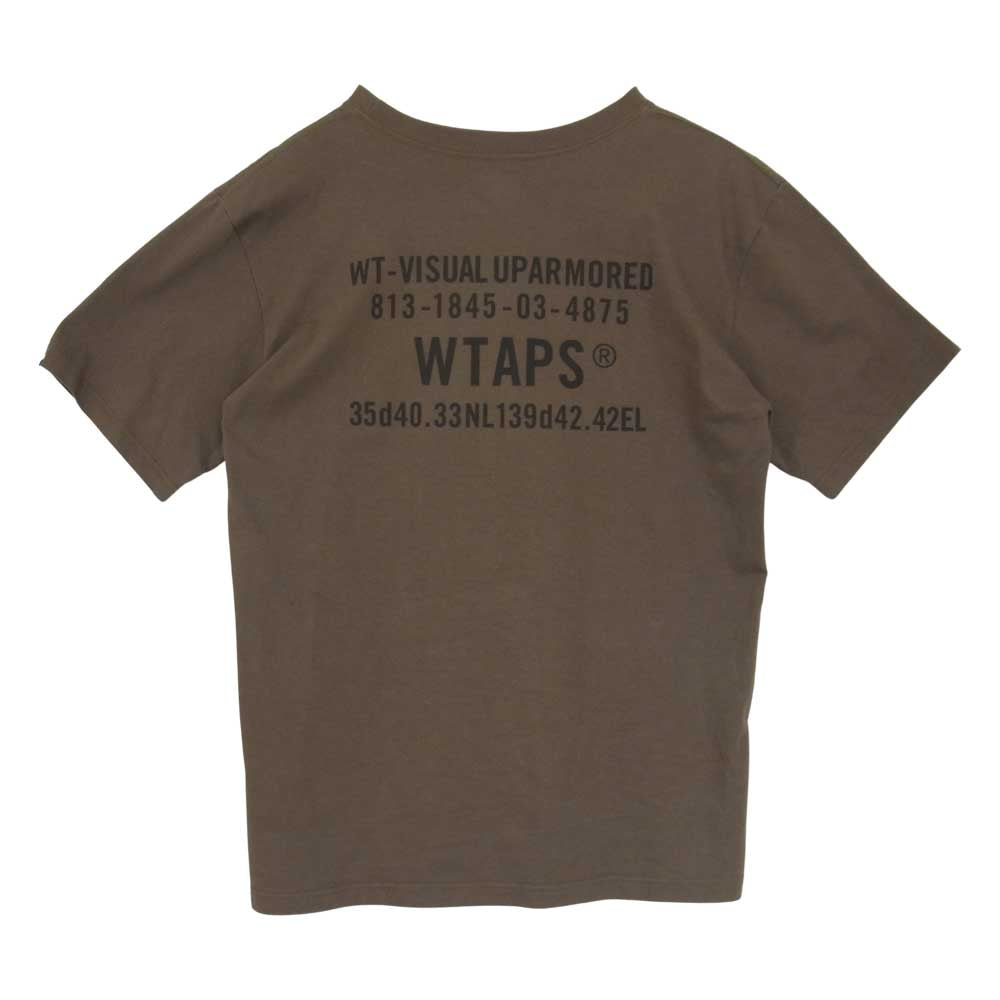 WTAPS ダブルタップス WTVUA SCREEN TEE スクリーン プリント 半袖 Tシャツ カーキ カーキ系 01【中古】