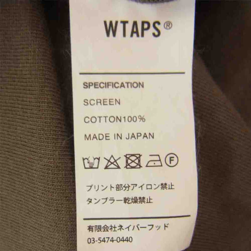 WTAPS ダブルタップス WTVUA SCREEN TEE スクリーン プリント 半袖 Tシャツ カーキ カーキ系 01【中古】