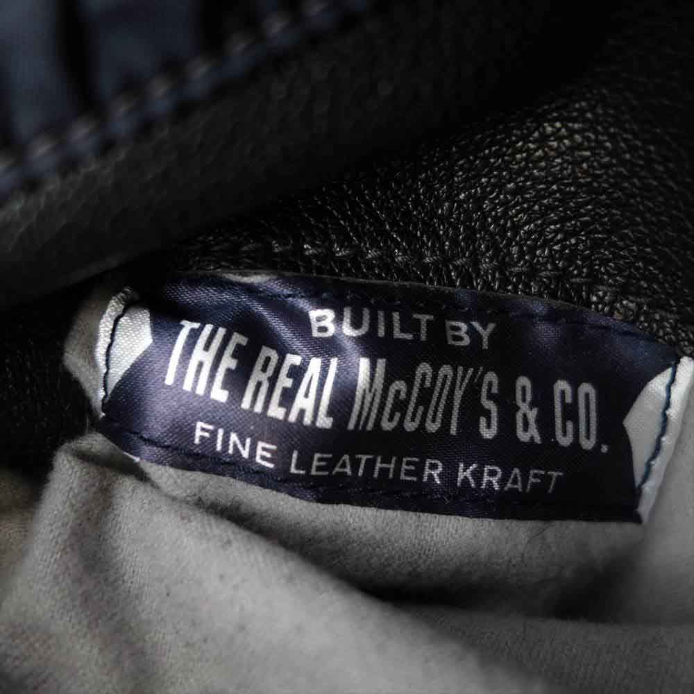 The REAL McCOY'S ザリアルマッコイズ BUCO ブコ ステアハイド 襟付き シングル ライダース ジャケット ブラック系 36【中古】