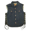 KADOYA カドヤ BIKER DENIM VEST バイカー デニム ベスト インディゴブルー系 3L【中古】