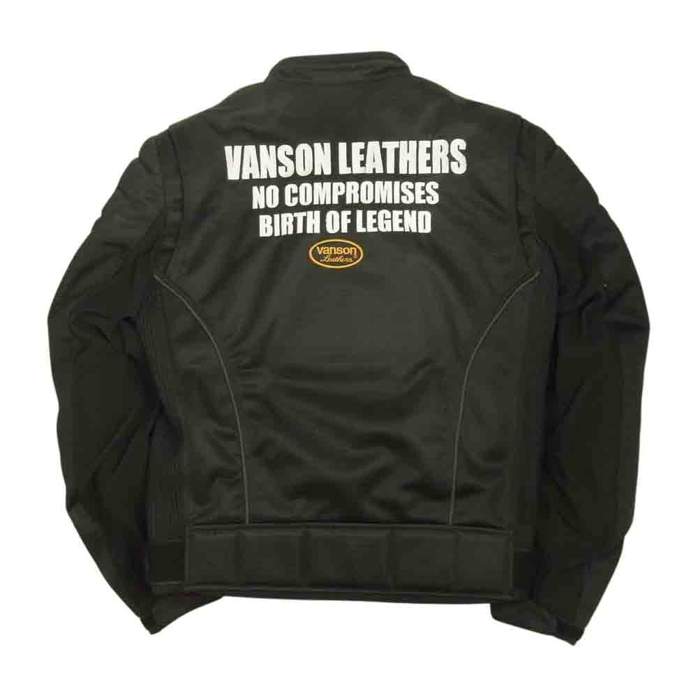 VANSON バンソン VS15102S MESH JACKET メッシュ ライダース ジャケット ブラック系 XL【中古】