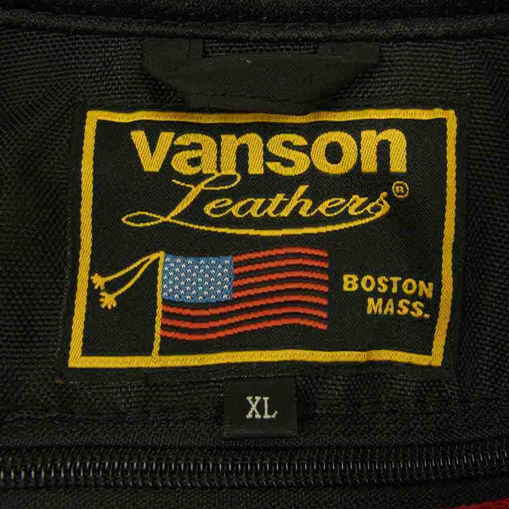 VANSON バンソン VS15102S MESH JACKET メッシュ ライダース ジャケット ブラック系 XL【中古】