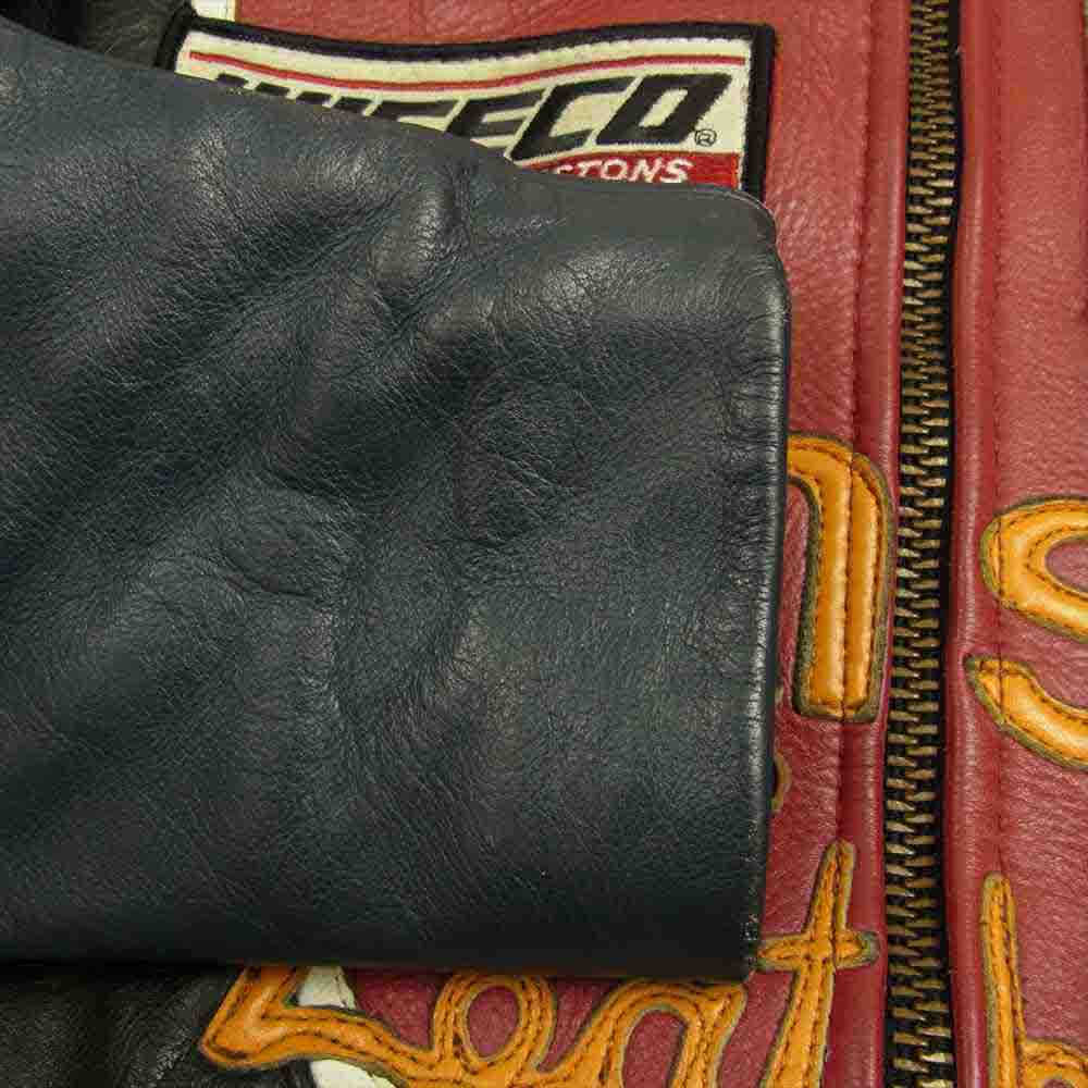 VANSON バンソン USA製 TALON ZIP STAR ワンスター レザー ライダース ジャケット ブラック系 46【中古】