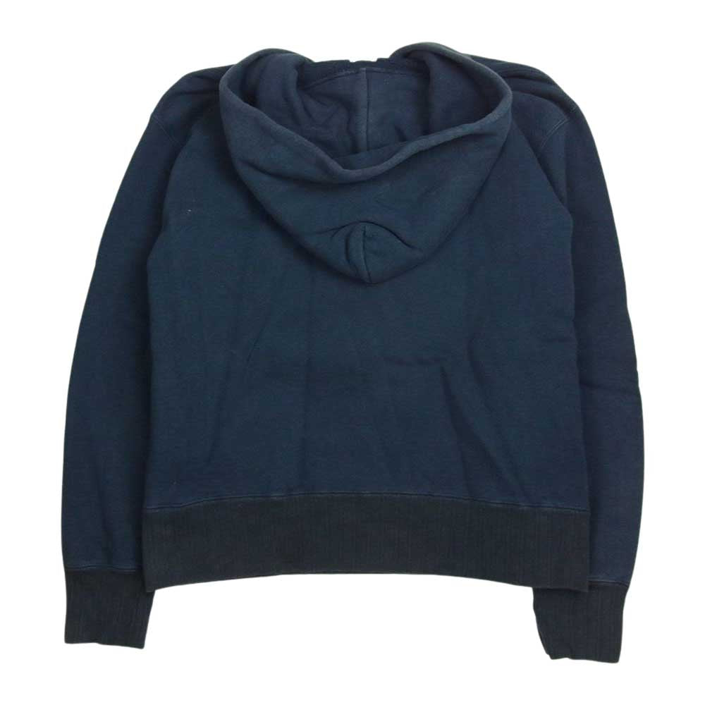 THE FLAT HEAD ザフラットヘッド ハーフジップ スウェット パーカー ネイビー系 M【中古】