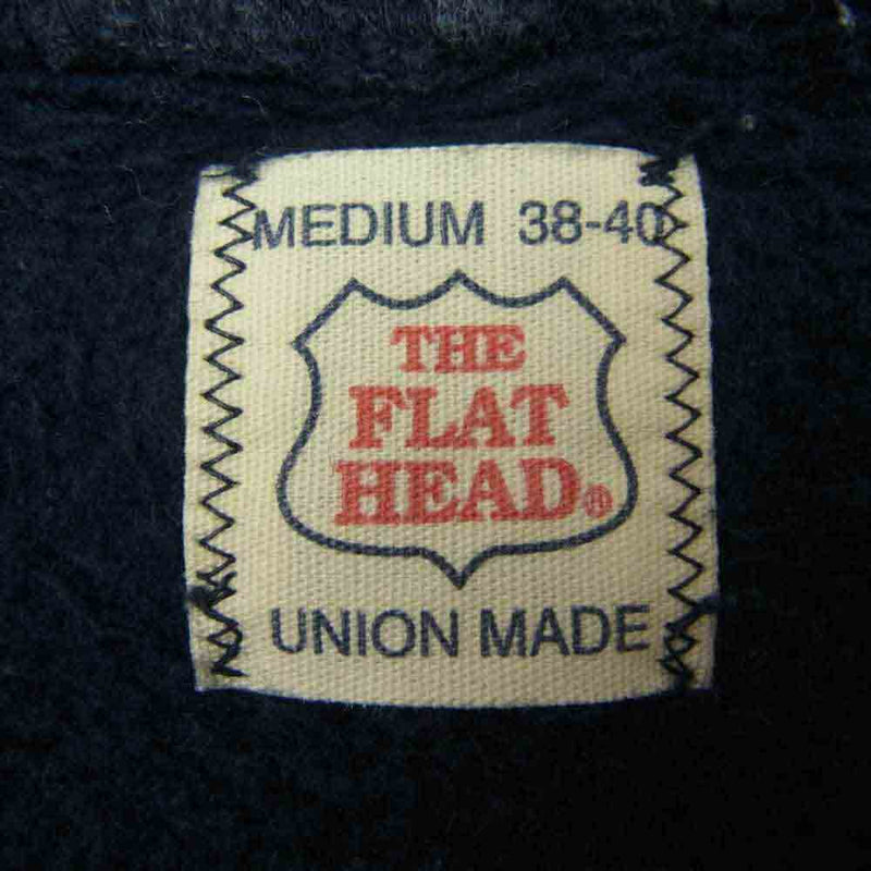 THE FLAT HEAD ザフラットヘッド ハーフジップ スウェット パーカー ネイビー系 M【中古】