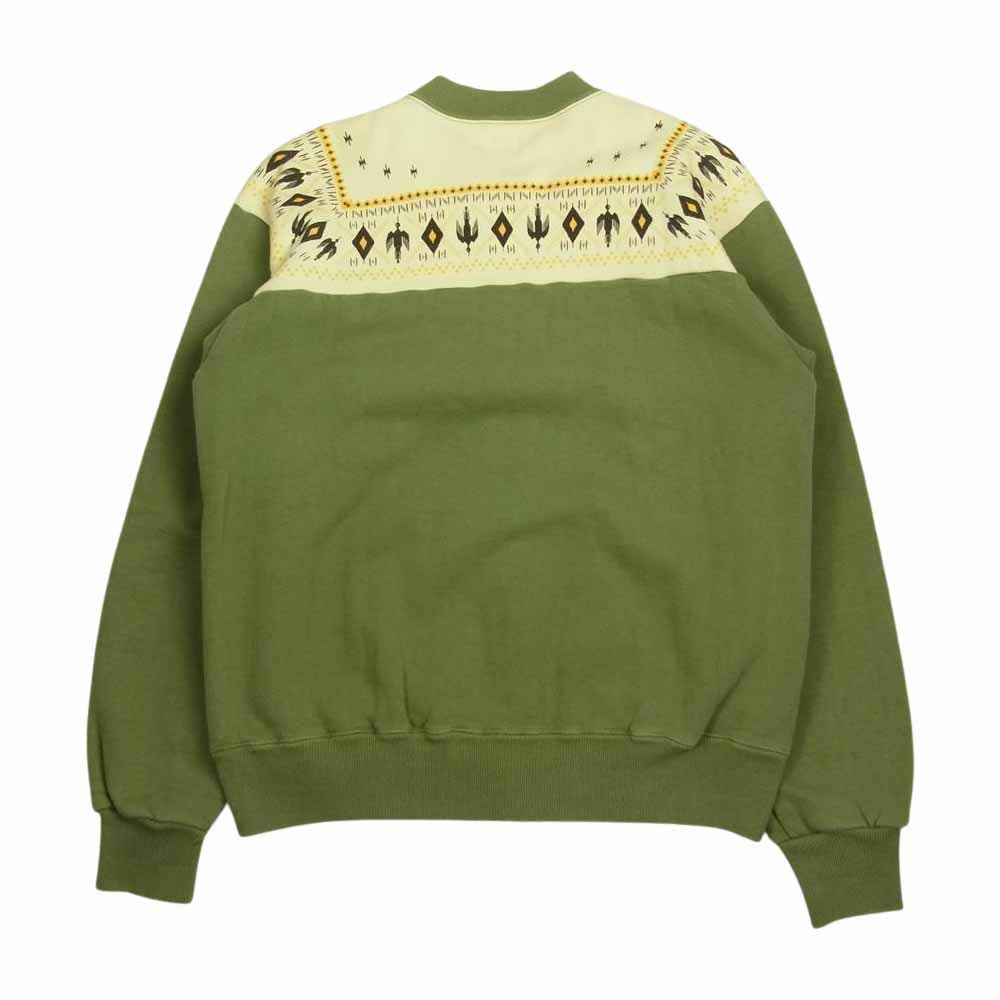 THE FLAT HEAD ザフラットヘッド フルジップ スウェット ジャケット グリーン系 L【中古】