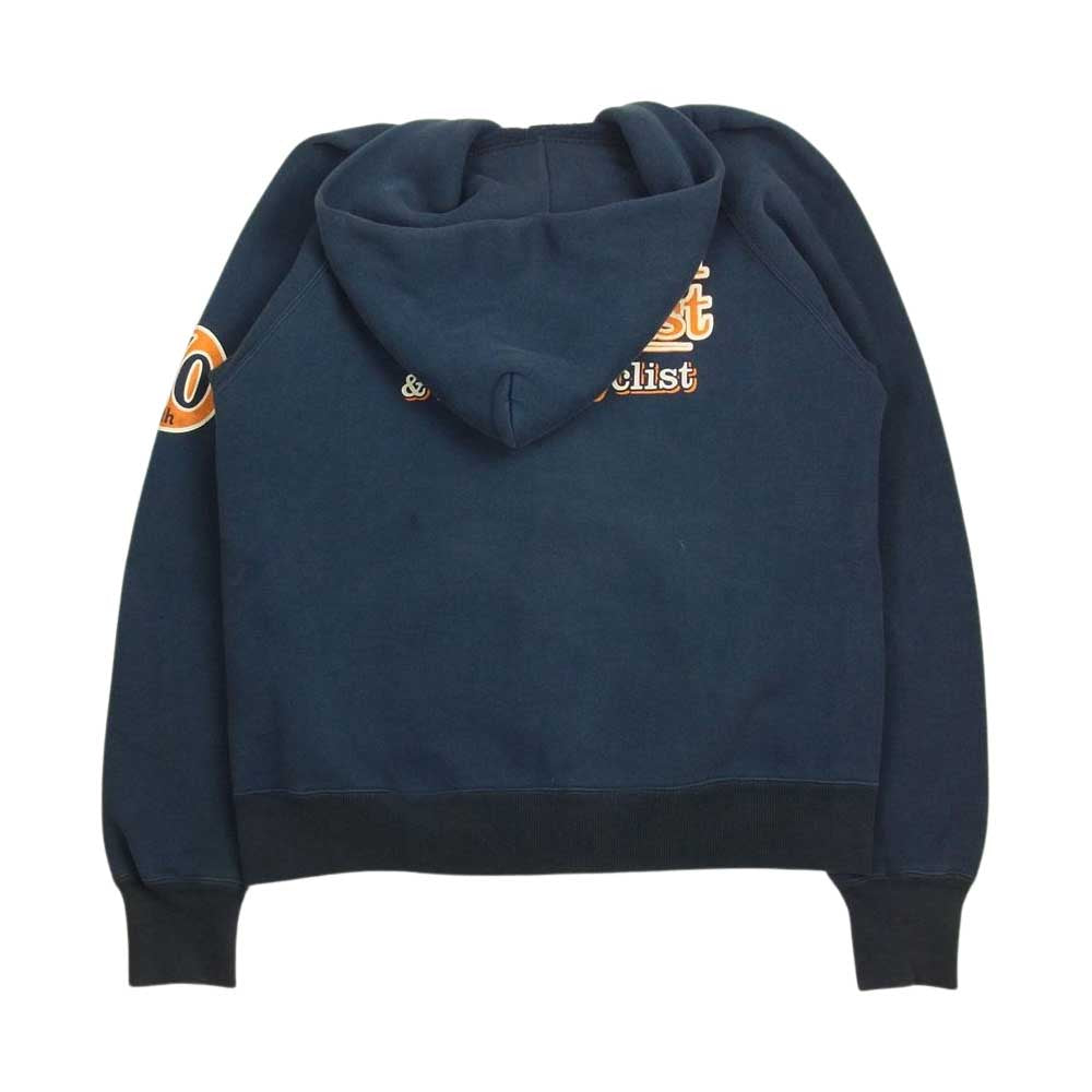 THE FLAT HEAD ザフラットヘッド フルジップ スウェット パーカー ネイビー系 L【中古】