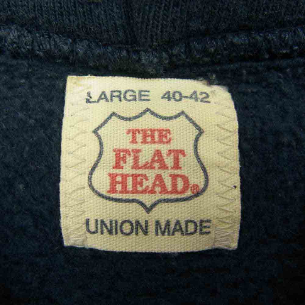 THE FLAT HEAD ザフラットヘッド フルジップ スウェット パーカー ネイビー系 L【中古】