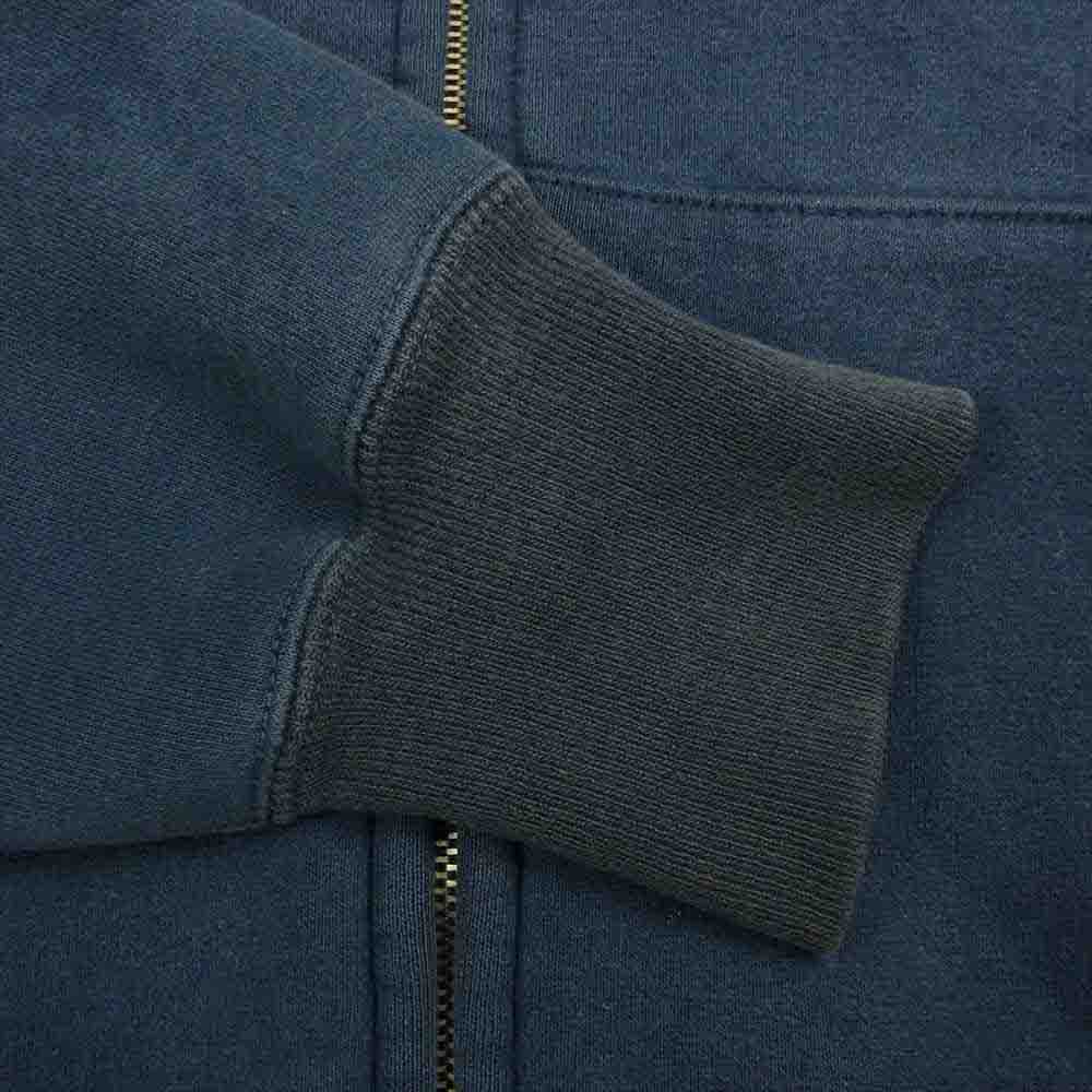 THE FLAT HEAD ザフラットヘッド フルジップ スウェット パーカー ネイビー系 L【中古】