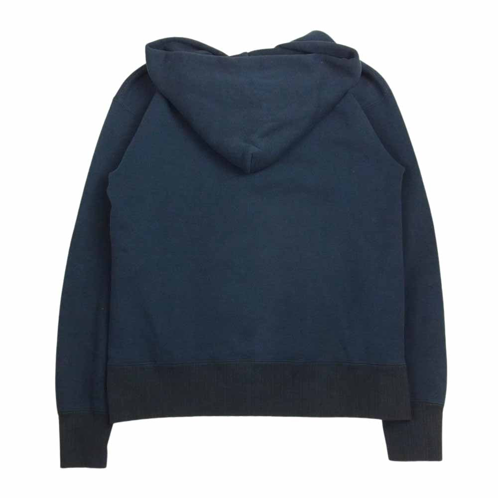 THE FLAT HEAD ザフラットヘッド ハーフジップ スウェット パーカー ネイビー系 M【中古】