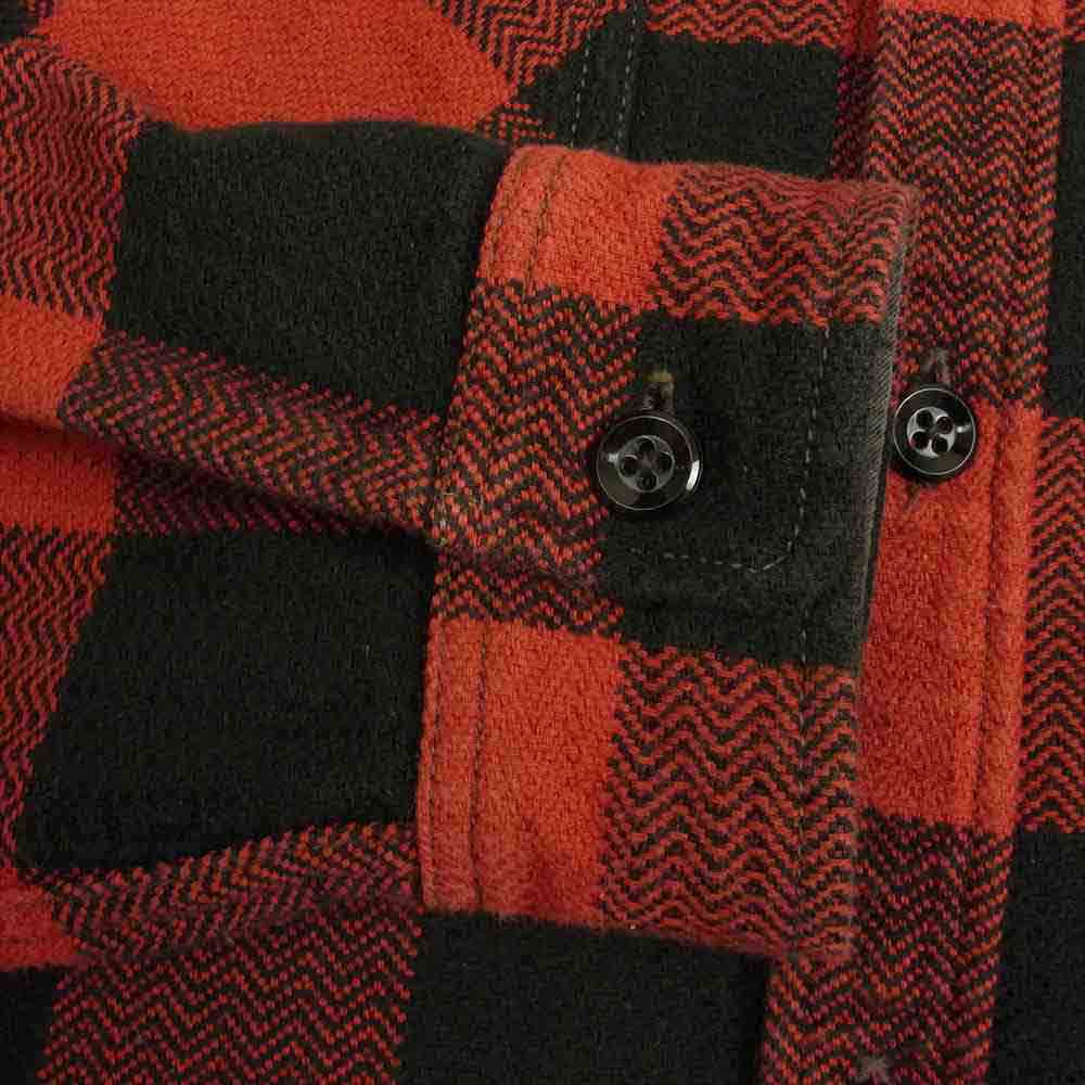 THE FLAT HEAD ザフラットヘッド HARD BIRD ヘビーネル チェック シャツ レッド系 40【中古】