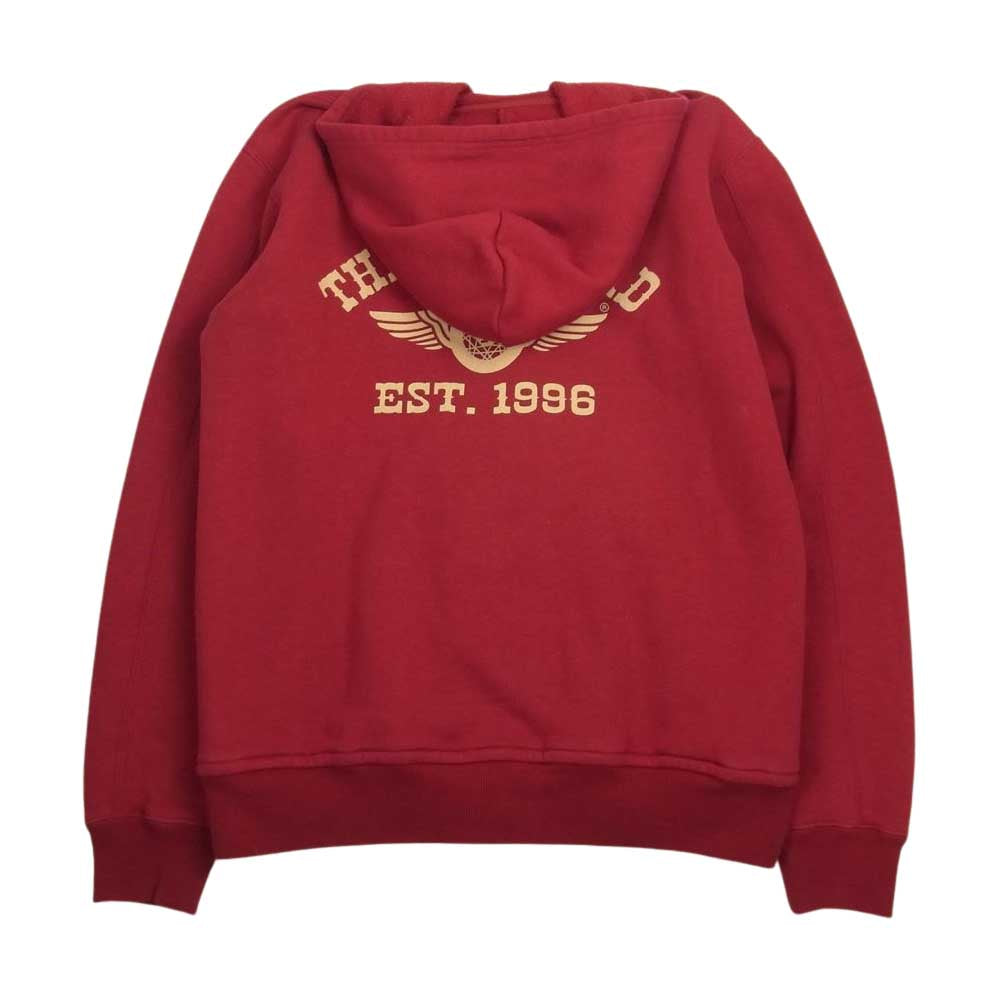 THE FLAT HEAD ザフラットヘッド フルジップ スウェット パーカー レッド系 38【中古】