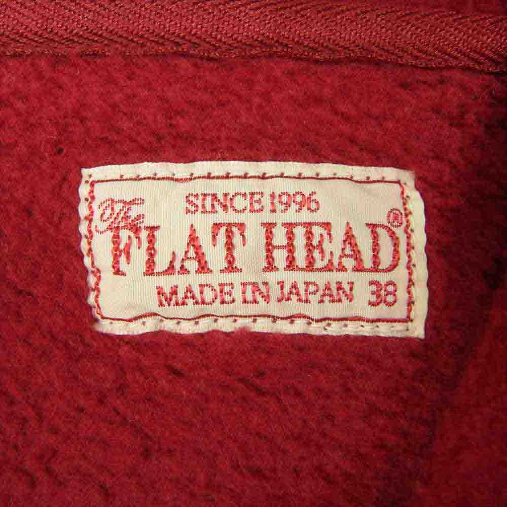 THE FLAT HEAD ザフラットヘッド フルジップ スウェット パーカー レッド系 38【中古】