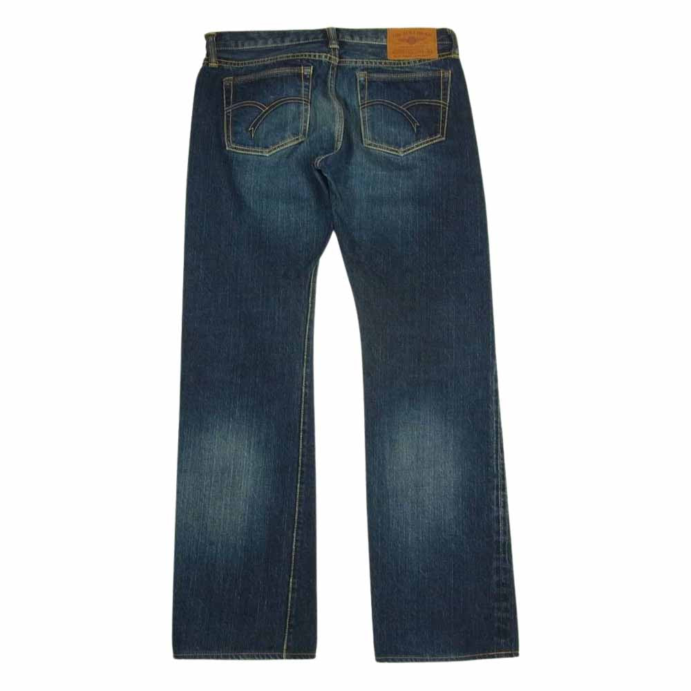 THE FLAT HEAD ザフラットヘッド 3001ZC リアルエイジド加工 ZIPフライ 14.5oz デニム パンツ タイト ストレート インディゴブルー系 32【中古】