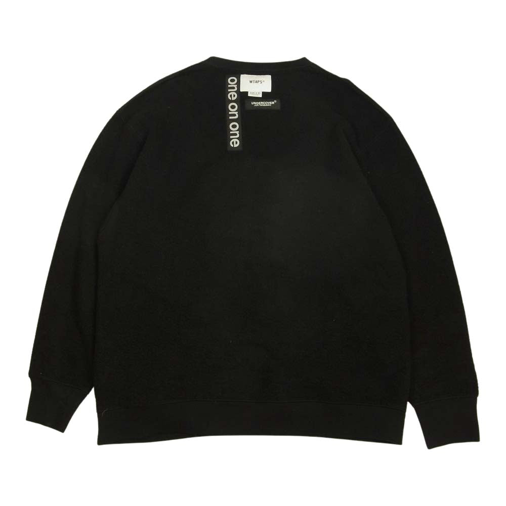 WTAPS ダブルタップス 21AW UNDERCOVER アンダーカバー GIG CREW NECK ONE ON ONE リバース クルーネック スウェット ブラック系 3【中古】