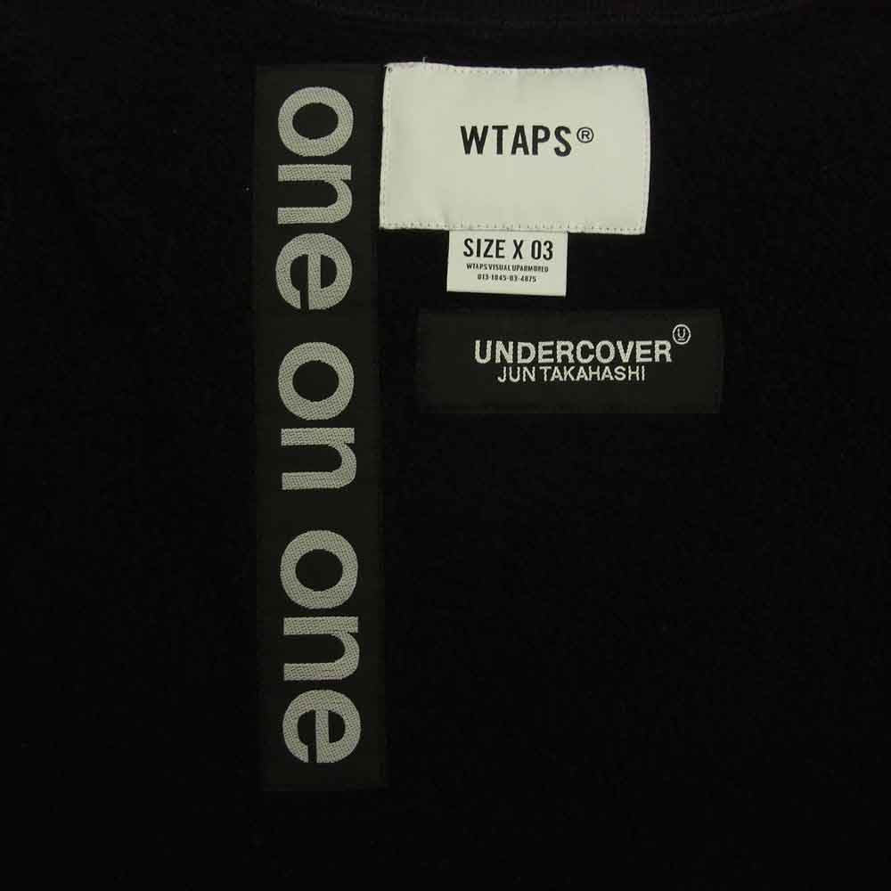 WTAPS ダブルタップス 21AW UNDERCOVER アンダーカバー GIG CREW NECK ONE ON ONE リバース クルーネック スウェット ブラック系 3【中古】