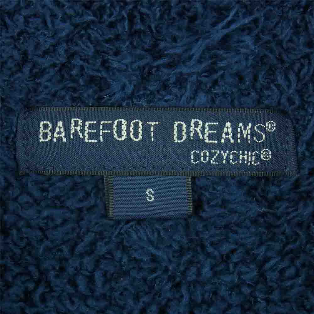 ベアフットドリームス コージーチックニット ポリエステルパイル ショールカラー カーディガン ダークネイビー系 S【中古】
