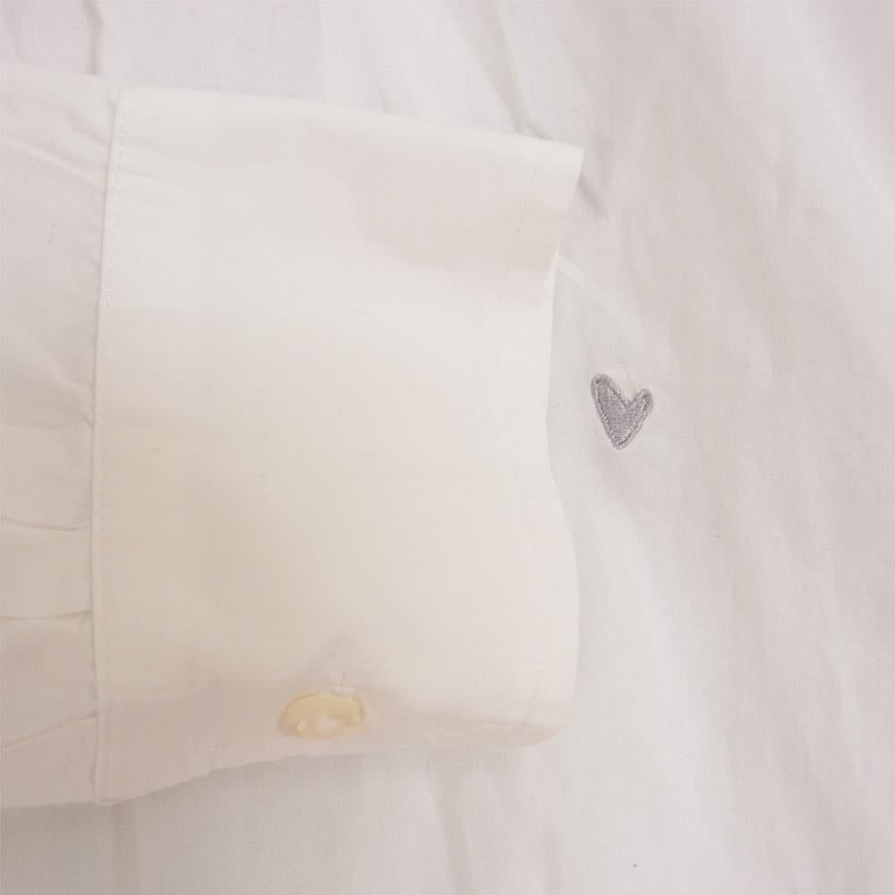 Ron Herman ロンハーマン frank & eileen フランクアンドアイリーン 綿100％ ハート刺繍 長袖 シャツ ホワイト系 XS【中古】