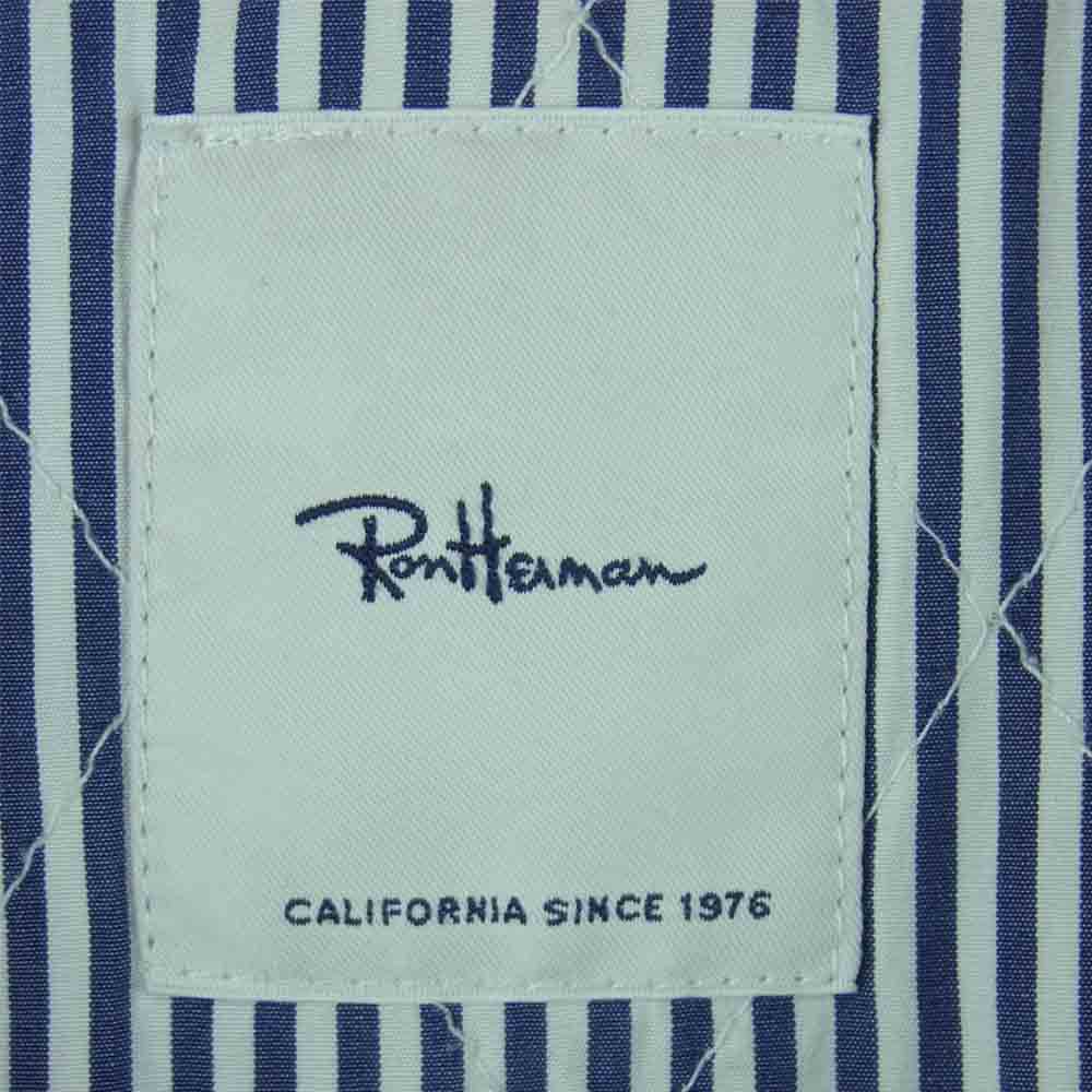 Ron Herman ロンハーマン 622040103-1071 リゾート柄 裏地ストライプ MA-1 ブルゾン 中国製 ネイビー系 S【中古】
