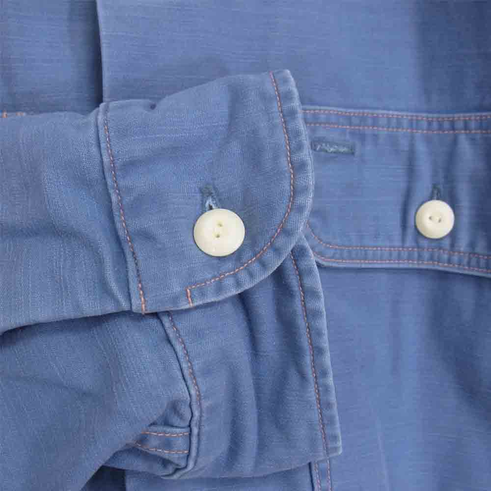 MADISON BLUE マディソンブルー コットン 長袖 ワーク シャツ ライトブルー系 S【中古】