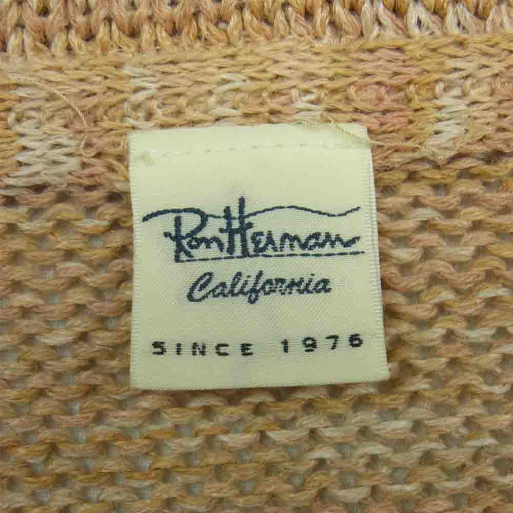 Ron Herman ロンハーマン ショールカラー リネン混 ウッドボタン ニット カーディガン 日本製 ブラウン系 M【中古】