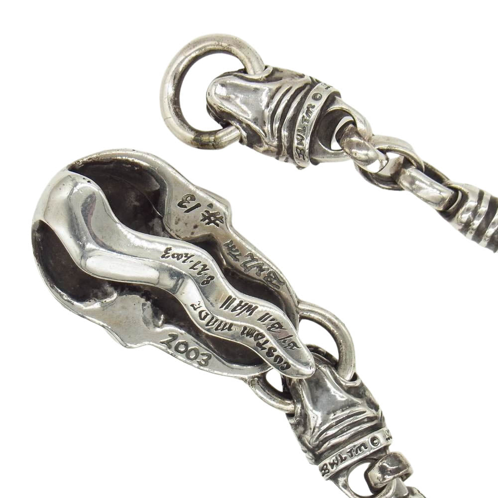 BILL WALL LEATHER ビルウォールレザー グットラックスカル ドッグ ウォレットチェーン【中古】