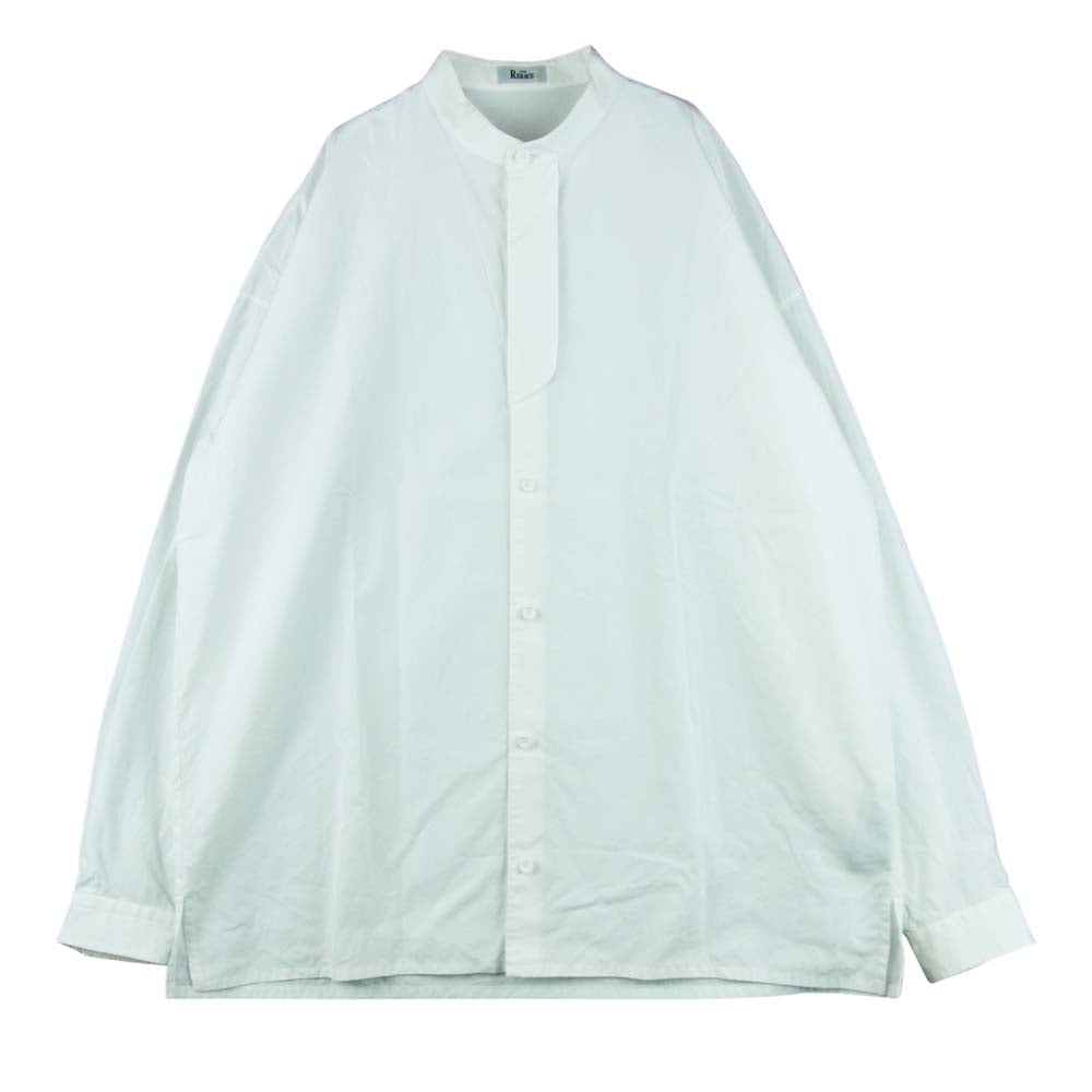 THE RERACS ザリラクス 20SS-REBL-201 BAND COLLAR PLACKET SHIRTS バンドカラー 長袖 シャツ ホワイト系 48【中古】